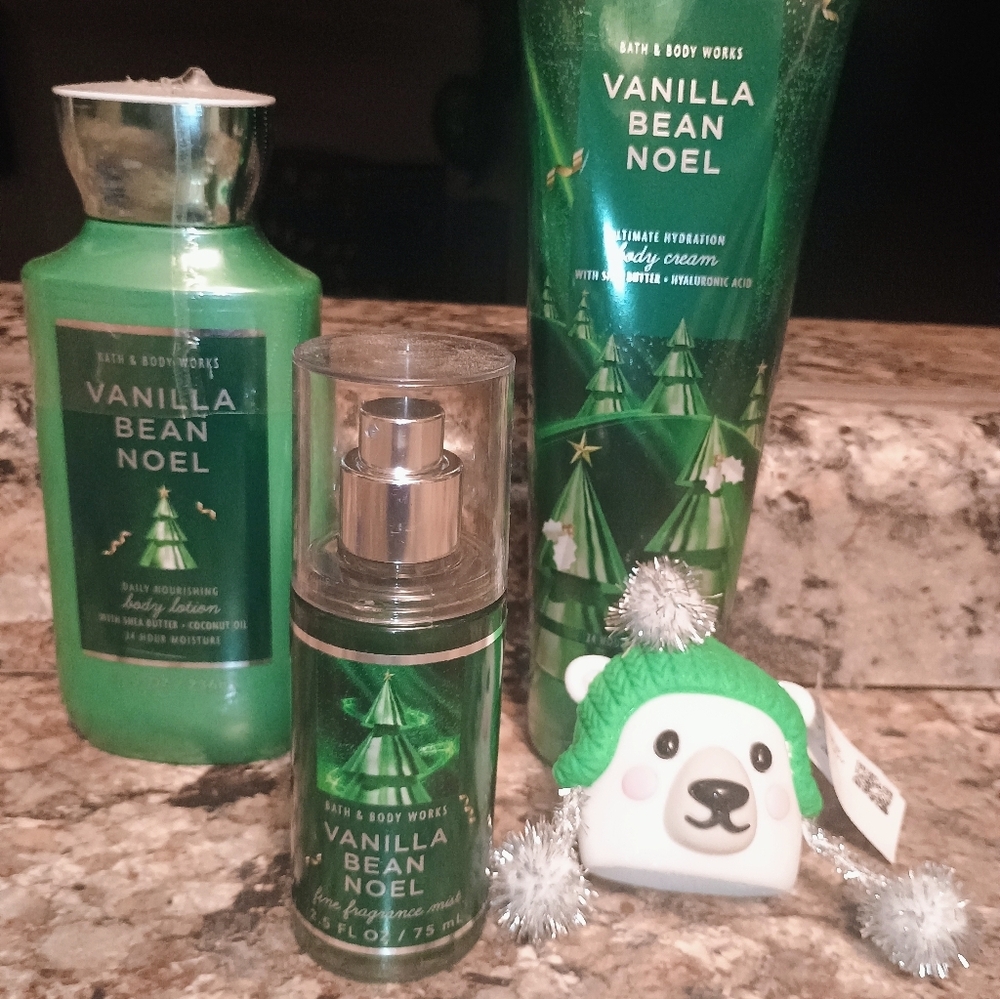 Bath & Body Works  Vanilla Bean Noel 4 Piece Set All New - Picture 2 of 3